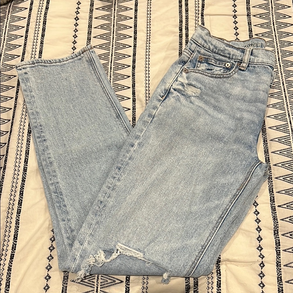 American Eagle Outfitters Light Blue Straight Leg Jeans